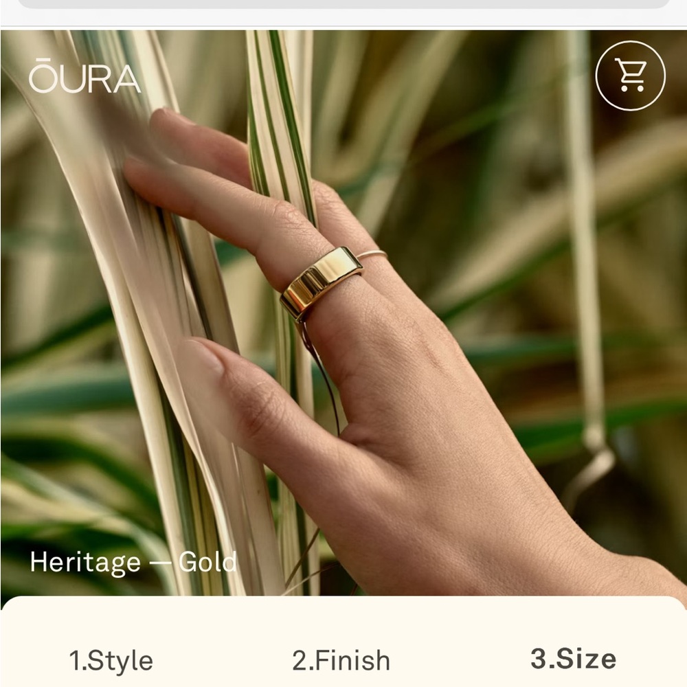 Gold heritage Oura ring, size 8